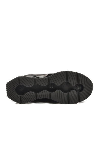 Siyah Memory Foam Bağcıklı Erkek Sneaker - Resim 5