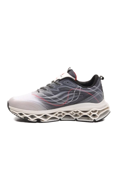 Beyaz Memory Foam Bağcıklı Erkek Sneaker - Resim 2