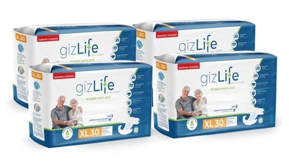 Gizlife belbatlı hasta bezi xl 120 adet ürün görseli 1