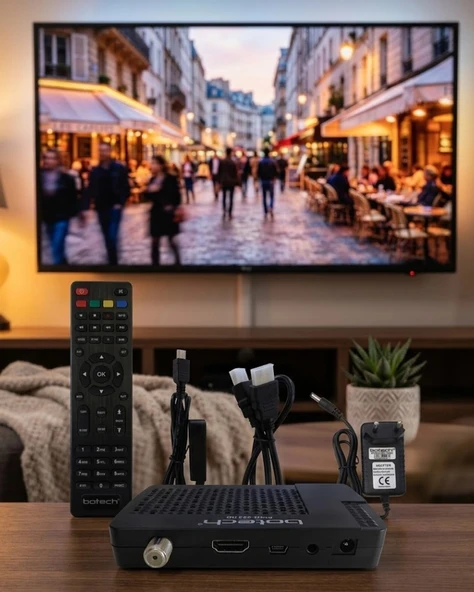 HD Uydu Receiver USB Medya Oynatıcı Özellikli Çok Dilli Menü Destekli ürün görseli 1