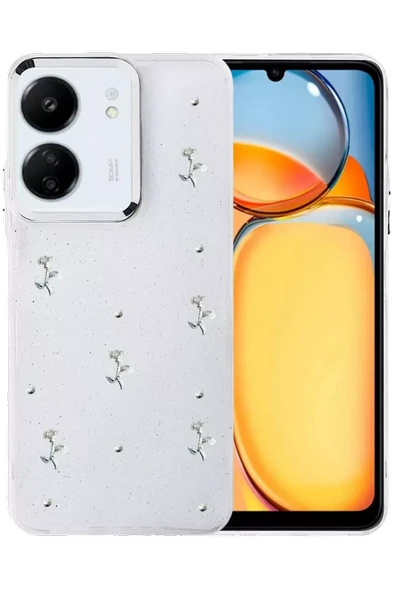 Newface Xiaomi Redmi 13C Fiyonk Desenli Kapak - Desen 4 ürün görseli 1