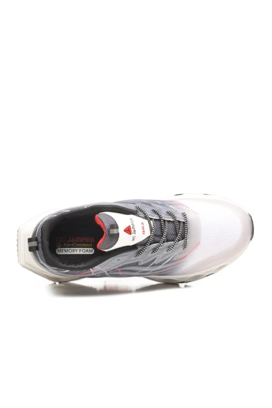 Beyaz Memory Foam Bağcıklı Erkek Sneaker - Resim 4