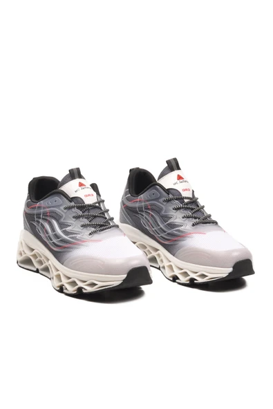 Beyaz Memory Foam Bağcıklı Erkek Sneaker - Resim 3