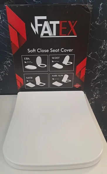 FATEX SAFİR SOFT ( 36 x 45 cm ) YAVAŞ KAPANAN PLASTİK KLOZET KAPAĞI ürün görseli 1