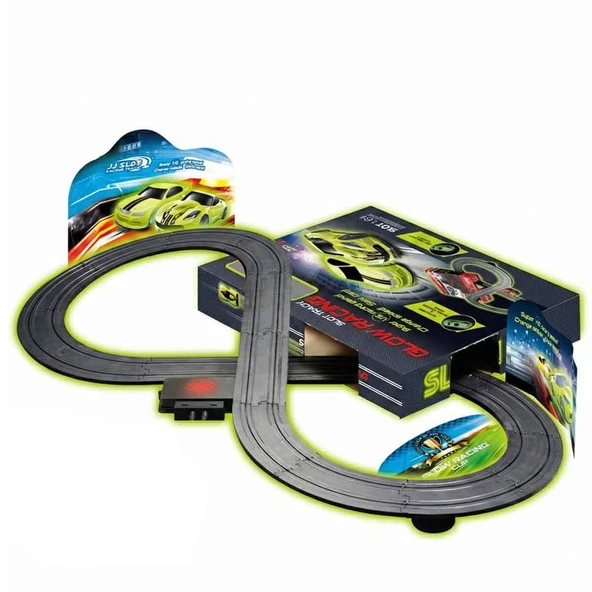 Slot Track Karanlıkta Parlayan Arabalı Yarış Pisti – 266 cm Dev Parkur ürün görseli 1