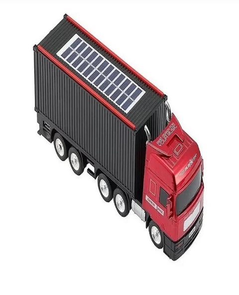 TIR Model Kablosuz Hoparlör TF Kart USB Bluetooth FM Radyo Aux Destekli Bluetooth Speaker GÜNEŞ ENERJİLİ kırmızı ürün görseli 1