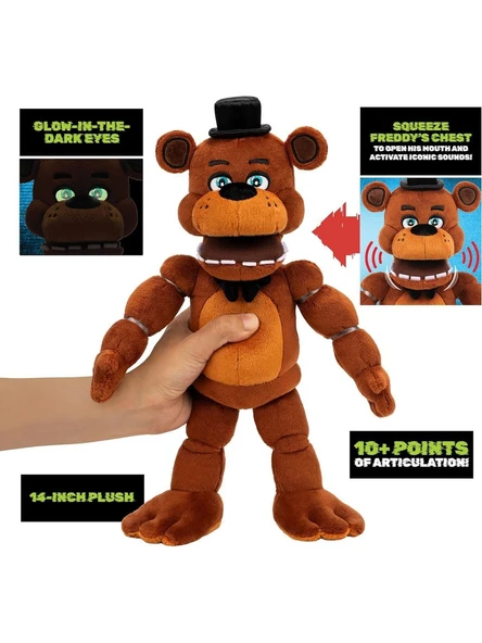 Lisanslı Five Nights At Freddy's - Freddy Elektronik Pelüş – Işıklı, Sesli ve Hareketli 36 cm ürün görseli 1