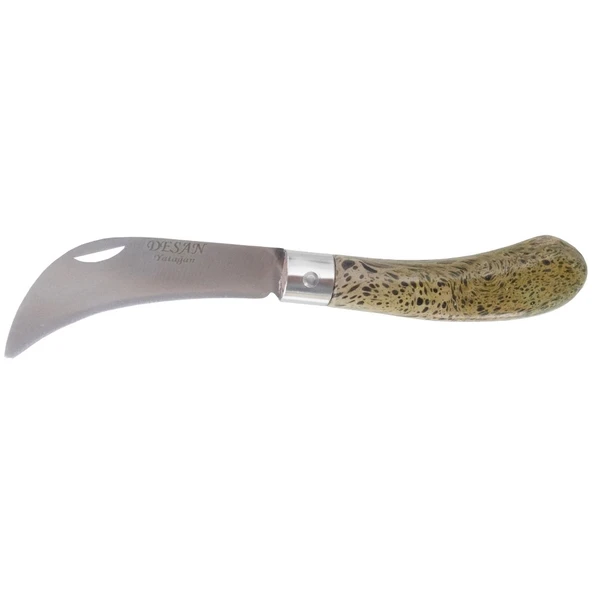 Desan Aşı Bıçağı Eğri Ağız Ahşap Sap 19cm - Denizli ürün görseli 1
