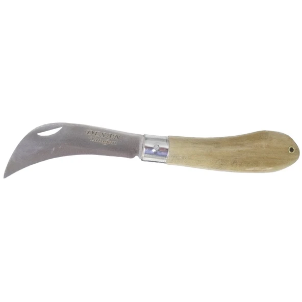 Desan Aşı Bıçağı Eğri Ağız Ahşap Sap 19.5cm - Denizli ürün görseli 1