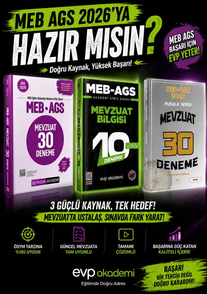2026 MEB AGS Mevzuat Deneme Seti Karma Yayınlar Süper Set ürün görseli 1