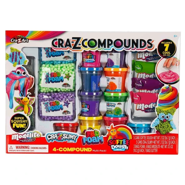 Compounds Dev Çoklu Paket – Slime, Kil, Oyun Hamuru ve Simli Sanat Seti ürün görseli 1