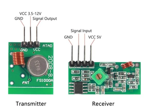 315 MHz Alıcı Verici RF Kablosuz Haberleşme Devre Seti ürün görseli 1