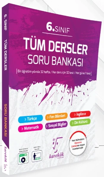 Karekök Yayınları 6. Sınıf Tüm Dersler Soru Bankası ürün görseli 1