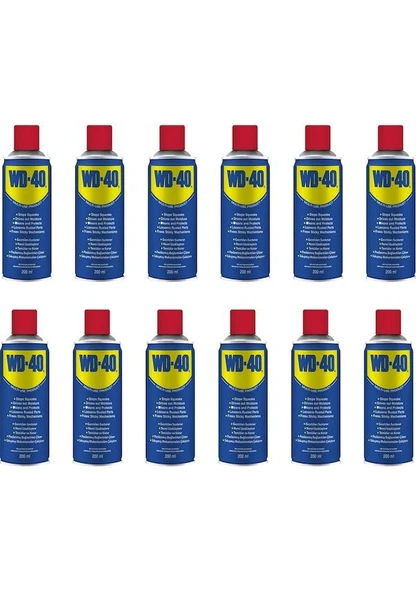 WD40 Pas Sökücü, Koruyucu, Yağlayıcı Sprey 200 ML 12 Adet ürün görseli 1