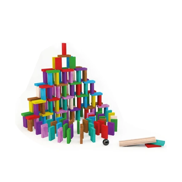 4456 Renkli Ahşap Domino - Resim 3