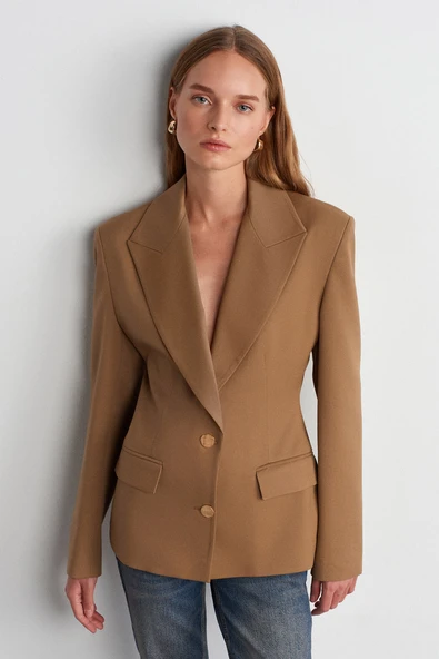 60774 DİLVİN ALTIN DÜĞMELİ BLAZER CEKET - Resim 2