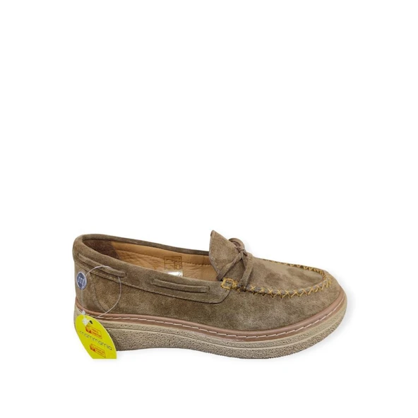 MAMMAMİA D26YA-7735  LOAFER SÜET DERİ GÜNLÜK KADIN AYAKKABI ürün görseli 1