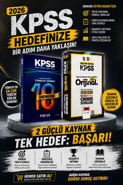 Marka Yayınları KPSS Genel Yetenek Genel Kültür Türkiye Geneli 10 Deneme  & KPSS Ön Lisans Çıkmış Sorular Seti ürün görseli 1