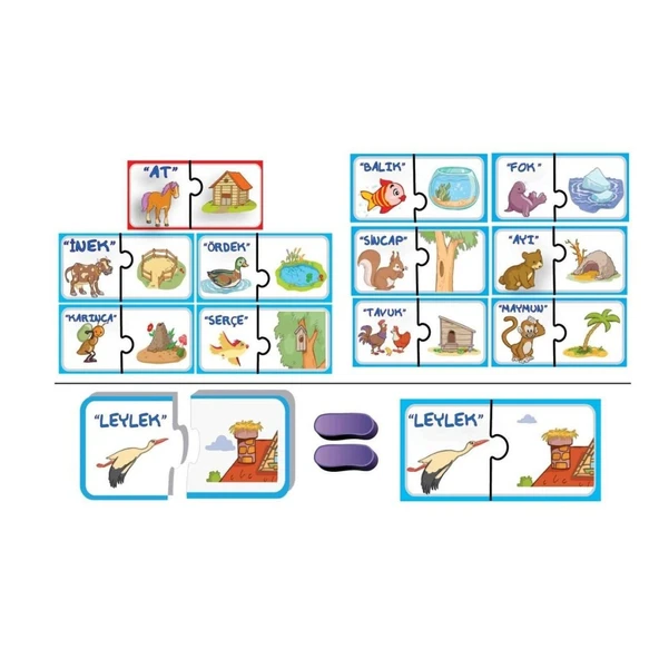 8513 2 Lİ KİMİN YUVASI PUZZLE  KUTULU ürün görseli 1