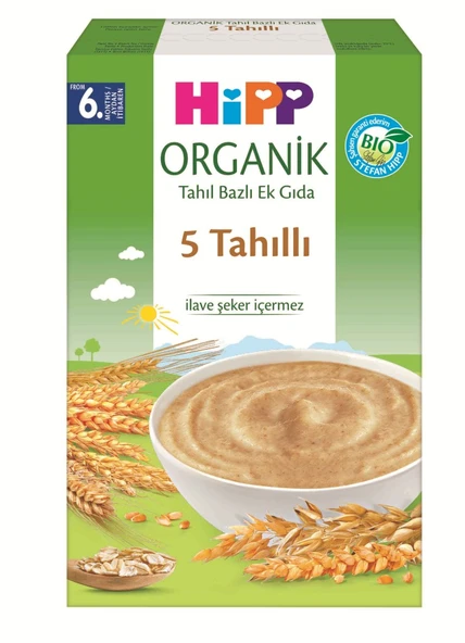Organik 5 Tahıllı Tahıl Bazlı Kaşık Maması 200 Gr ürün görseli 1