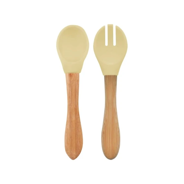 Mama Kaşığı ve Çatal Seti Mellow Yellow ürün görseli 1