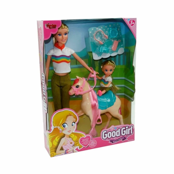 WG-115162 Kutulu 29cm Atlı Kızı ve Anne Bebek - Vardem Oyuncak ürün görseli 1