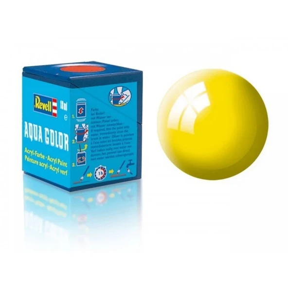Aqua Color Yellow - Gloss Boya- 18 ml ürün görseli 1