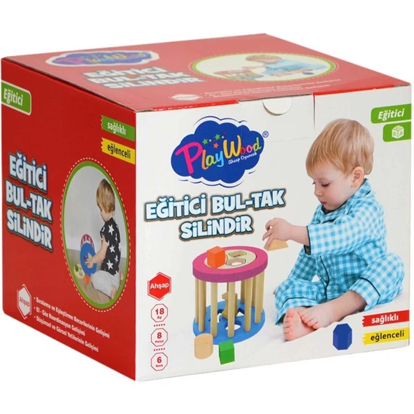 Eğitici Ahşap Silindir Bultak ürün görseli 1