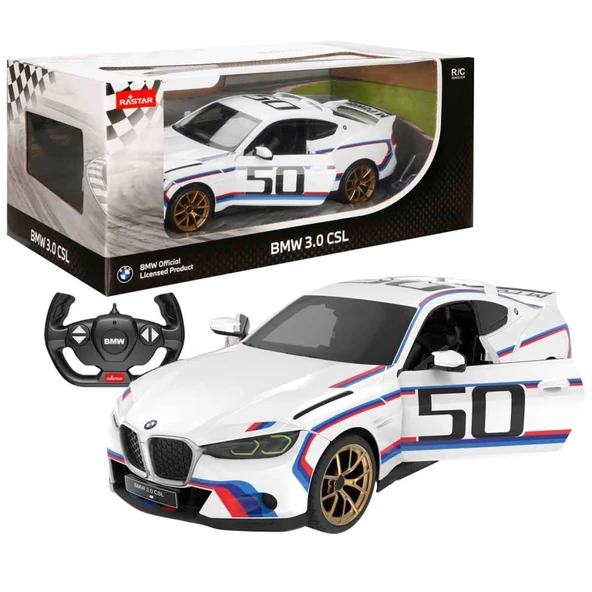 1/14 F/F BMW 3.0 CSL 2.4GHZ Işıklı Uzaktan Kumandalı Araba ürün görseli 1