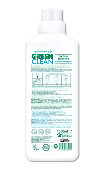 Bitkisel Çamaşır Deterjanı 1000 ml (20 Yıkama) ürün görseli 1
