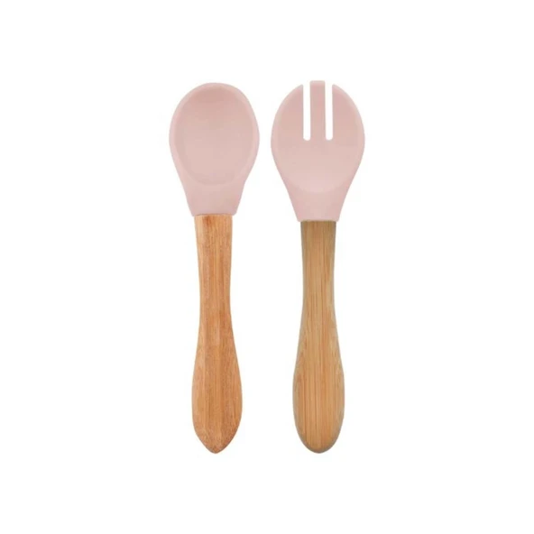 Mama Kaşığı ve Çatal Seti Pinky Pink ürün görseli 1