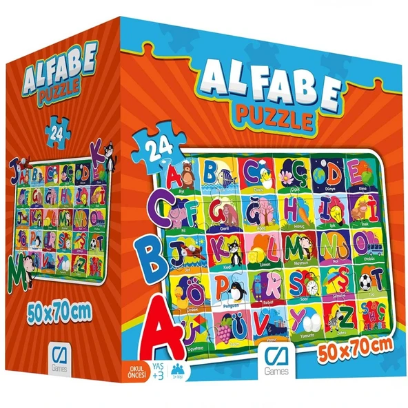 Alfabe 24 Parça Yer Puzzle ürün görseli 1