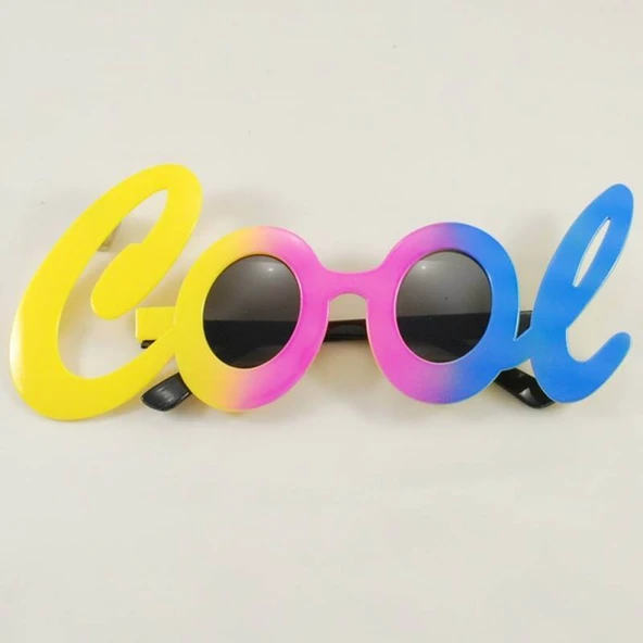 Cool Yazılı Rengarenk Parti Gözlüğü 21x8 cm ürün görseli 1