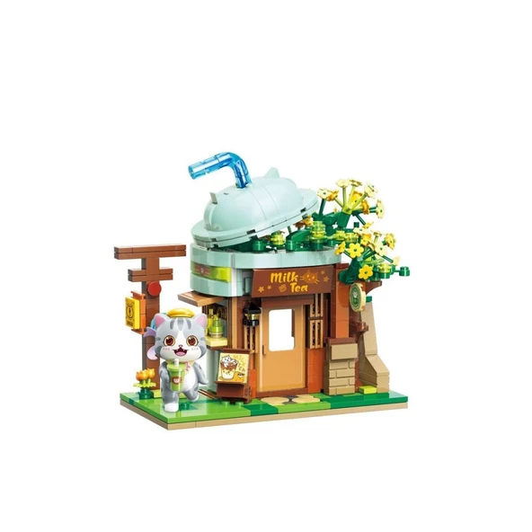 KP-28021 Milk Tea Shop Blok Seti -Vagon life ürün görseli 1
