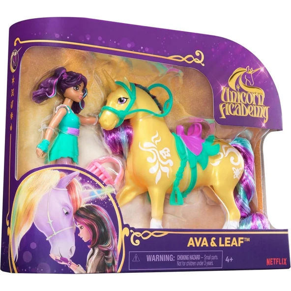 Unicorn Academy AVA ve Tek Boynuzlu At Leaf seti 12 cm ürün görseli 1