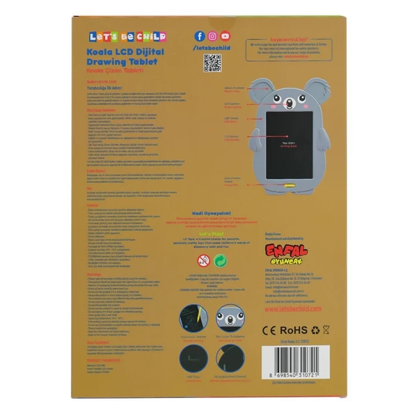 31072 Koala Çizim Tableti 8.5 inç ürün görseli 1