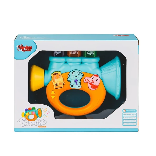 JLG-855-37A Işıklı ve Müzikli Trompet Bebek Pianosu -Vardem Oyuncak ürün görseli 1