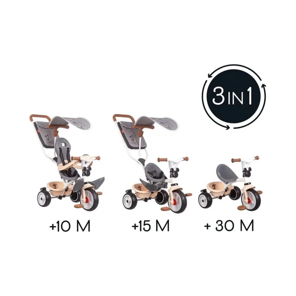 Mickey Baby Üç Tekerlekli Bebek Arabası 3in1 ürün görseli 1