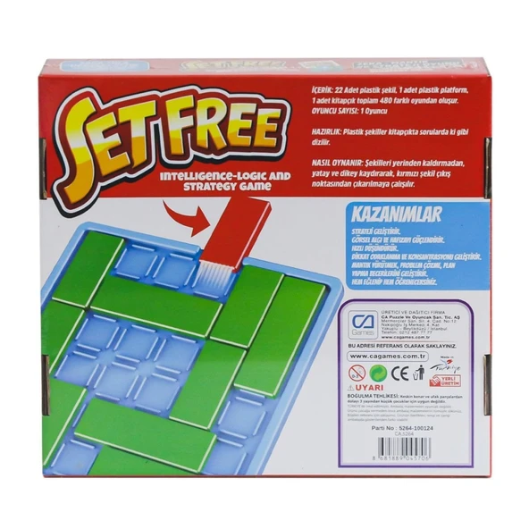 620 CAPLS-5264 Setfree Zeka, Mantık ve Strateji Oyunu -CaGames ürün görseli 1