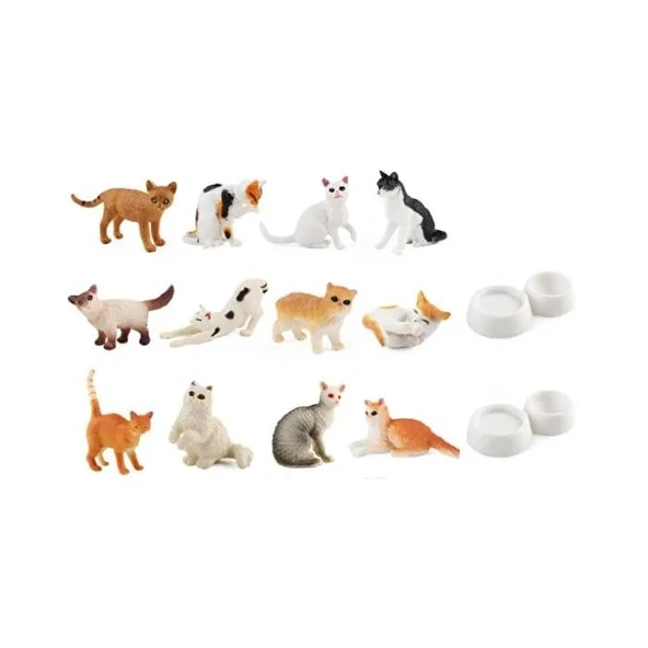 KZ956-031F KEDİ ARKDŞ.FİGÜR SET KUTULU 6PCS 2M-TÜL ürün görseli 1