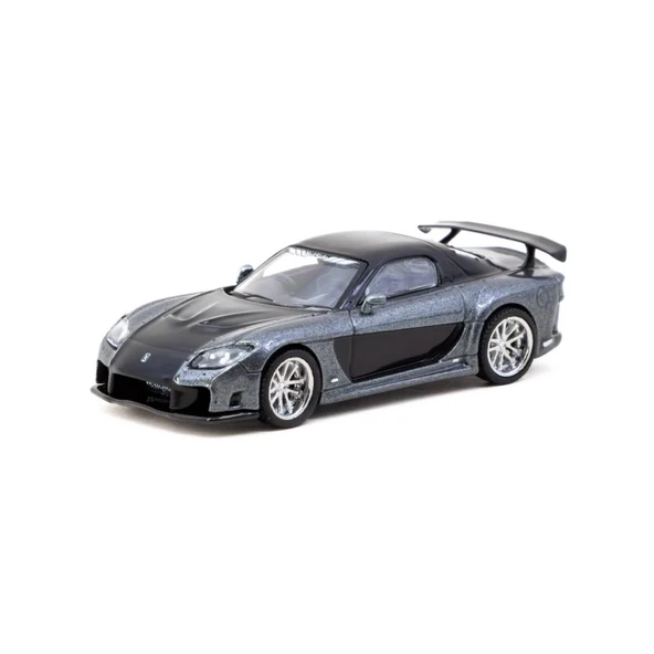 1/64 Mazda RX-7 VeilSide Fortune7 Grey Metallic / Black - Resim 2