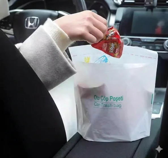 Pratik Su Geçirmez Oto Araba Poşeti Yapışkanlı 20 Adet ürün görseli 1