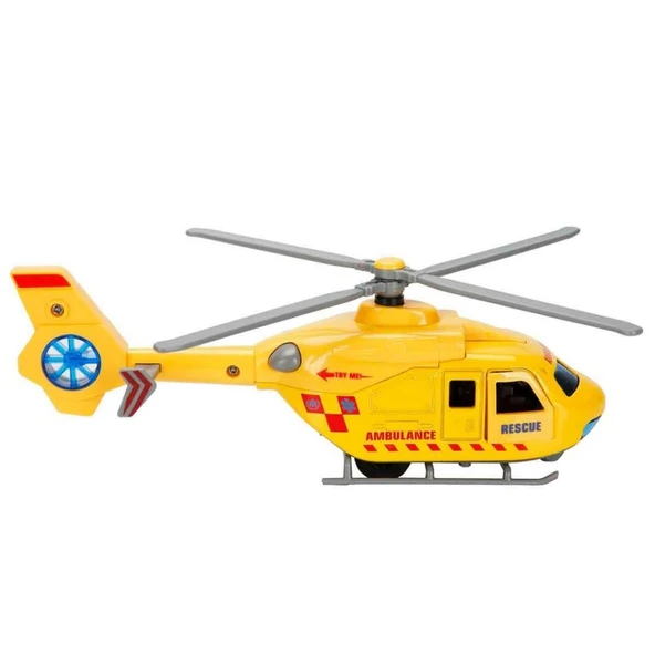 Sesli ve Işıklı Çek Bırak Die Cast Helikopter ürün görseli 1