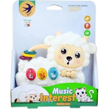 855-201D PİLLİ MÜZİKLİ KUZU -ZRV ürün görseli 1