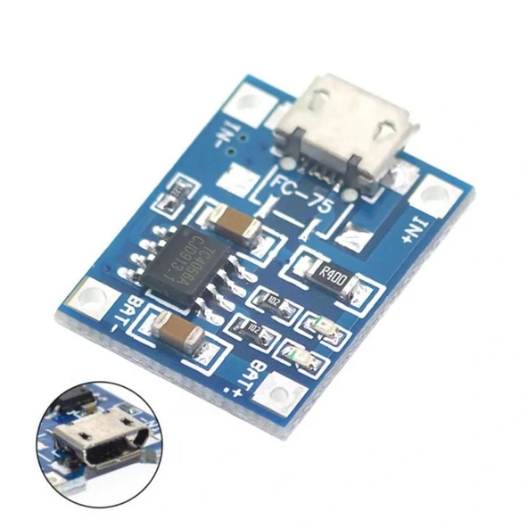 TP4056 Micro USB Girişli Li-Po Pil Şarj Devresi - Resim 6