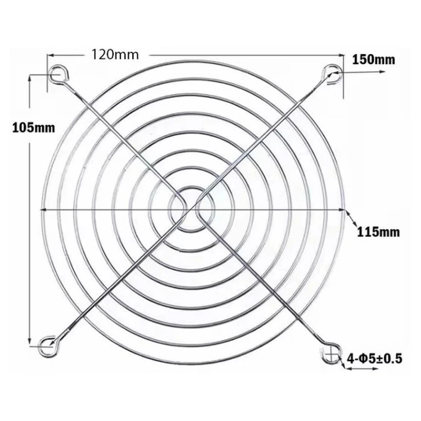 120x120mm Fan Koruma Teli - Resim 2