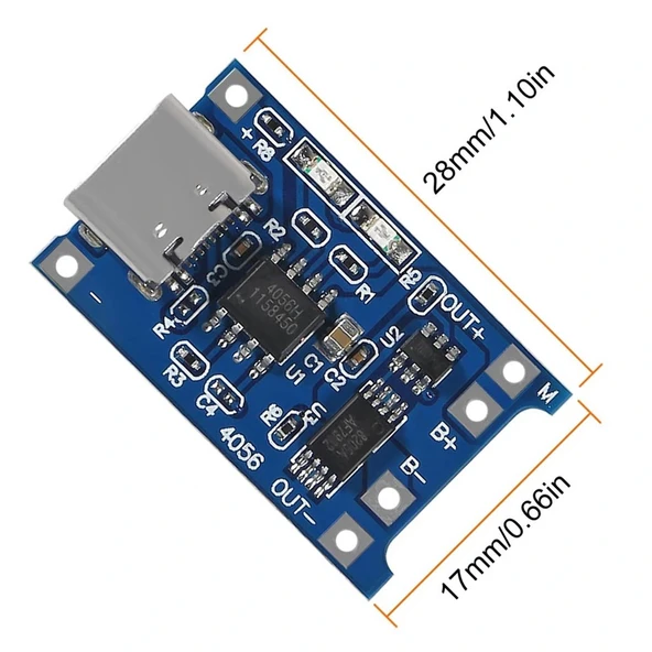 TP4056 Type-C Korumalı 18650 Lipo Pil Şarj Devresi - Resim 7