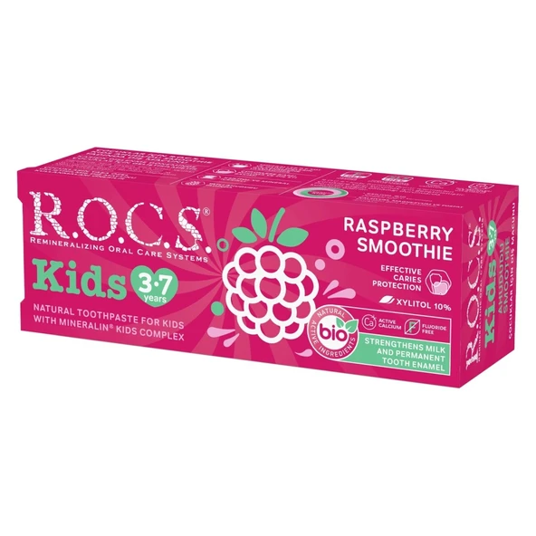 .Kids Ahududu Smoothie Tadında Florürsüz Diş Macunu 45 Gr ürün görseli 1