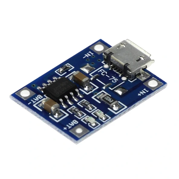 TP4056 Micro USB Girişli Li-Po Pil Şarj Devresi - Resim 3