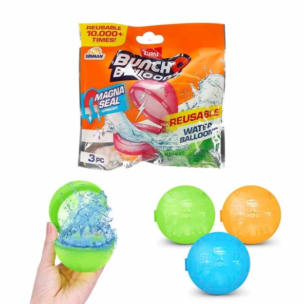 Bunch O Balloons Yeniden Kullanılabilir 3’lü Su Balonu ürün görseli 1